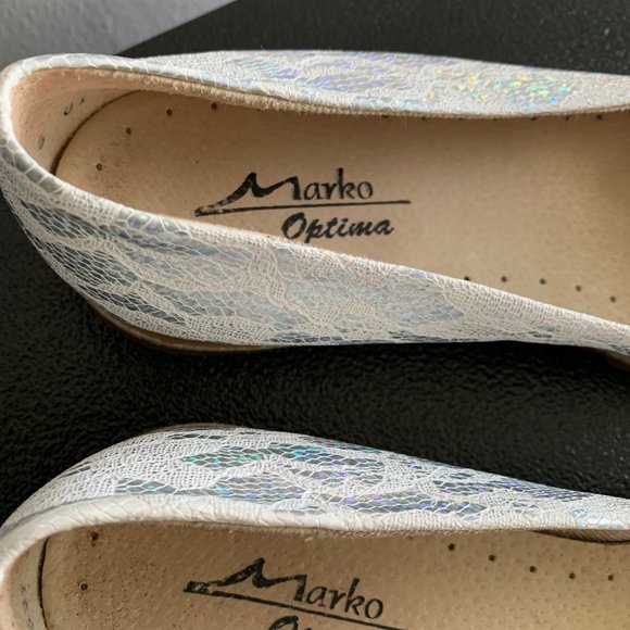 Marco Optima Womens White silver leather Shoes S10 - Picture 4 of 7